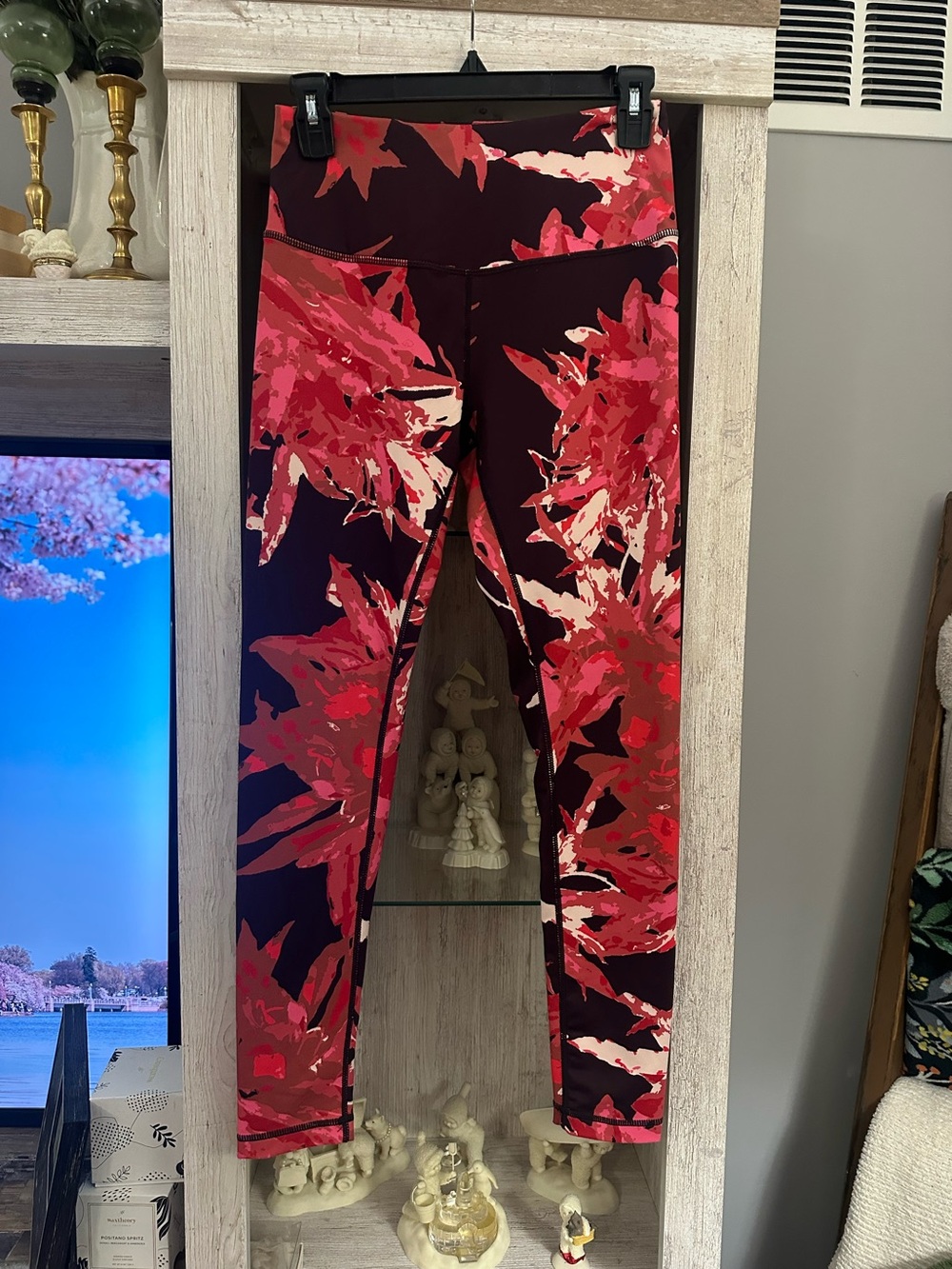 Zella Pink & Red Floral-Print Leggings